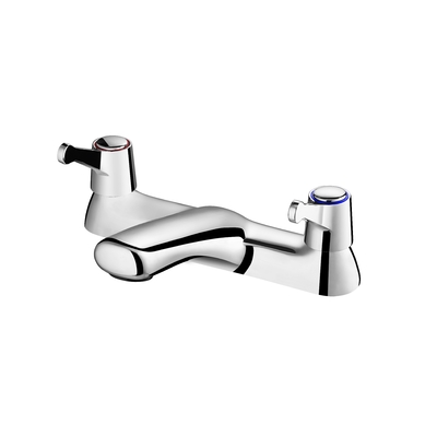 Faucet สองมือจับร่วมสมัย 228mm ความยาว Centerset ก๊อกน้ำห้องน้ำ