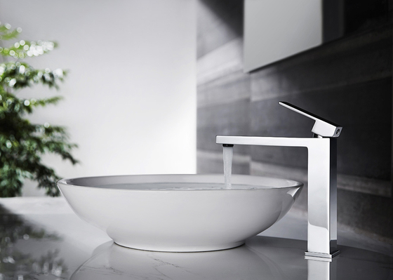 ก๊อกเดี่ยวอ่างล้างหน้า Faucet ตัวสูง ก๊อกน้ำห้องน้ำโครเมียม