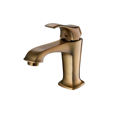 OEM ทองเหลืองโบราณหลุมเดียวห้องน้ำ Faucet อ่างล้างมือ Tap