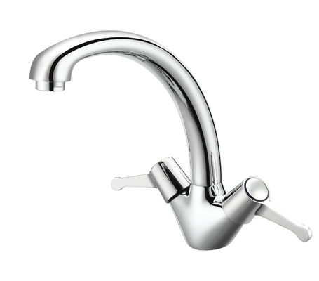 ห้องน้ำร่วมสมัยที่ทนทานสองมือจับ Faucet กันสนิม