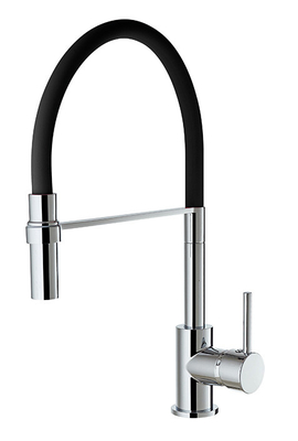 ซิลิโคน Spout Chrome Kitchen Mixer Faucet Deck Mount พร้อมตลับ 35mm