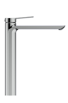 ตลับเซรามิกทองเหลืองก๊อกผสมอ่างล้างหน้าในห้องน้ำ Chrome Black High Spout